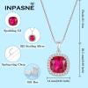 imagePrincess Cut Jewelry Set 925 Sterling Silver Ruby Earrings Dangle Drop Leverback July Birthstone Necklace and Bracelet Jewelry Gifts for Women