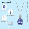 imageTanzanite Jewelry Set for Women 925 Sterling Silver Oval Cut Necklace Dangle Drop Leverback Earrings December Birthstone Jewelry for Her