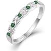 imageInfinity Celtic Knot Ring 925 Sterling Silver Twisted Knot Birthstone Ring Statement Rings for Women Size 51005 May  Emerald