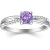 imageInfinity Promise Ring for Her 925 Sterling Silver Birthstone Engagement Ring Wedding Eternity Anniversary Statement Ring for Women03 February  Amethyst