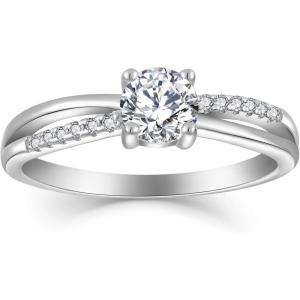 imageInfinity Promise Ring for Her 925 Sterling Silver Birthstone Engagement Ring Wedding Eternity Anniversary Statement Ring for Women04 April  Simulated Diamond