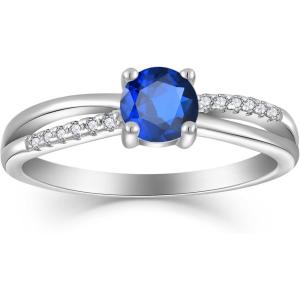 imageInfinity Promise Ring for Her 925 Sterling Silver Birthstone Engagement Ring Wedding Eternity Anniversary Statement Ring for Women09 September  Sapphire