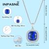 imagePrincess Cut Jewelry Set 925 Sterling Silver Sapphire Earrings Dangle Drop Leverback September Birthstone Necklace and Bracelet Jewelry Gifts for Women