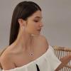 imagePrincess Cut Jewelry Set for Women 925 Sterling Silver Amethyst February Birthstone Necklace Halo Dangle Drop Leverback Earrings Jewelry Gifts for Her