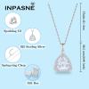 imageTriangle Jewelry Set for Women 925 Sterling Silver Halo Cubic Zirconia Necklace Dangle Drop Leverback Earrings April Birthstone Jewelry for Her