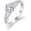 imageWedding Ring for Women 925 Sterling Silver Promise Engagement Anniverasry Eternity Ring for Her Brides Wife Size 510