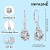 imageTeardrop Jewelry Set for Women 925 Sterling Silver Diamond Necklace Dangle Drop Leverback Earrings April Birthstone Jewelry Gifts for Her