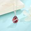 imageTeardrop Jewelry Set for Women 925 Sterling Silver Garnet Necklace Dangle Drop Leverback Earrings January Birthstone Jewelry Gifts for Her