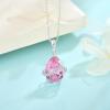 imageTeardrop Jewelry Set for Women 925 Sterling Silver Pink Tourmaline Necklace Dangle Drop Leverback Earrings October Birthstone Jewelry Gifts for Her