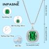 imagePrincess Cut Jewelry Set 925 Sterling Silver Emerald Earrings Dangle Drop Leverback May Birthstone Necklace and Bracelet Jewelry Gifts for Women