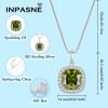 imagePrincess Cut Jewelry Set 925 Sterling Silver Peridot Earrings Dangle Drop Leverback August Birthstone Necklace and Bracelet Jewelry Gifts for Women