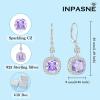 imagePrincess Cut Jewelry Set 925 Sterling Silver Alexandrite Earrings Dangle Drop Leverback June Birthstone Necklace and Bracelet Jewelry Gifts for Women