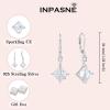 imageSquare Princess Cut Necklace and Earrings Set 925 Sterling Silver Solitaire Cubic Zirconia Jewelry Set for Women April Birthstone Jewelry Gifts for Her
