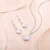 imageSquare Princess Cut Necklace 925 Sterling Silver Solitaire Pendant Necklace Birthstone Jewelry Gifts for Women04 April  Simulated Diamond