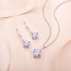 imageSquare Princess Cut Necklace 925 Sterling Silver Solitaire Pendant Necklace Birthstone Jewelry Gifts for Women06 June  Alexandrite