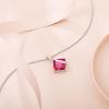 imageSquare Princess Cut Necklace 925 Sterling Silver Solitaire Pendant Necklace Birthstone Jewelry Gifts for Women07 July  Ruby