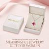 imageSquare Princess Cut Necklace 925 Sterling Silver Solitaire Pendant Necklace Birthstone Jewelry Gifts for Women07 July  Ruby