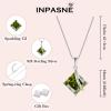 imageSquare Princess Cut Necklace 925 Sterling Silver Solitaire Pendant Necklace Birthstone Jewelry Gifts for Women08 August  Peridot