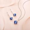 imageSquare Princess Cut Necklace 925 Sterling Silver Solitaire Pendant Necklace Birthstone Jewelry Gifts for Women09 September  Sapphire