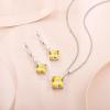 imageSquare Princess Cut Necklace 925 Sterling Silver Solitaire Pendant Necklace Birthstone Jewelry Gifts for Women11 November  Citrine