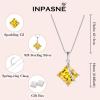 imageSquare Princess Cut Necklace 925 Sterling Silver Solitaire Pendant Necklace Birthstone Jewelry Gifts for Women11 November  Citrine