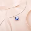imageSquare Princess Cut Necklace 925 Sterling Silver Solitaire Pendant Necklace Birthstone Jewelry Gifts for Women12 December  Tanzanite