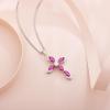 imageWomen Cross Necklace 925 Sterling Silver Halo Gemstone Necklace Crucifix Religious Pendant Birthstone Jewelry Gifts for Her07 July  Ruby