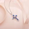 imageWomen Cross Necklace 925 Sterling Silver Halo Gemstone Necklace Crucifix Religious Pendant Birthstone Jewelry Gifts for Her12 December  Tanzanite