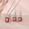 imageEmerald Cut Earrings 925 Sterling Silver Baguette Birthstone Dangle Drop Leverback Earrings Jewelry Gifts for Women01 January  Garnet