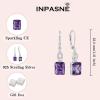 imageEmerald Cut Earrings 925 Sterling Silver Baguette Birthstone Dangle Drop Leverback Earrings Jewelry Gifts for Women02 February  Amethyst