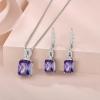 imageEmerald Cut Earrings 925 Sterling Silver Baguette Birthstone Dangle Drop Leverback Earrings Jewelry Gifts for Women02 February  Amethyst