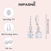 imageEmerald Cut Earrings 925 Sterling Silver Baguette Birthstone Dangle Drop Leverback Earrings Jewelry Gifts for Women04 April  Simulated Diamond