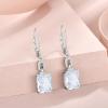 imageEmerald Cut Earrings 925 Sterling Silver Baguette Birthstone Dangle Drop Leverback Earrings Jewelry Gifts for Women04 April  Simulated Diamond