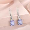 imageEmerald Cut Earrings 925 Sterling Silver Baguette Birthstone Dangle Drop Leverback Earrings Jewelry Gifts for Women06 June  Alexandrite