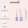 imageEmerald Cut Earrings 925 Sterling Silver Baguette Birthstone Dangle Drop Leverback Earrings Jewelry Gifts for Women06 June  Alexandrite