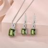 imageEmerald Cut Earrings 925 Sterling Silver Baguette Birthstone Dangle Drop Leverback Earrings Jewelry Gifts for Women08 August  Peridot
