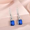 imageEmerald Cut Earrings 925 Sterling Silver Baguette Birthstone Dangle Drop Leverback Earrings Jewelry Gifts for Women09 September  Sapphire