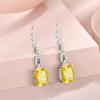 imageEmerald Cut Earrings 925 Sterling Silver Baguette Birthstone Dangle Drop Leverback Earrings Jewelry Gifts for Women11 November  Citrine