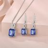 imageEmerald Cut Earrings 925 Sterling Silver Baguette Birthstone Dangle Drop Leverback Earrings Jewelry Gifts for Women12 December  Tanzanite