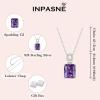 imageEmerald Cut Necklace 925 Sterling Silver Baguette Birthstone Pendant Necklace Jewelry Gifts for Women02 February  Amethyst