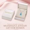 imageEmerald Cut Necklace 925 Sterling Silver Baguette Birthstone Pendant Necklace Jewelry Gifts for Women03 March  Aquamarine