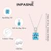 imageEmerald Cut Necklace 925 Sterling Silver Baguette Birthstone Pendant Necklace Jewelry Gifts for Women03 March  Aquamarine