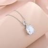 imageEmerald Cut Necklace 925 Sterling Silver Baguette Birthstone Pendant Necklace Jewelry Gifts for Women04 April  Simulated Diamond