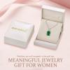 imageEmerald Cut Necklace 925 Sterling Silver Baguette Birthstone Pendant Necklace Jewelry Gifts for Women05 May  Emerald