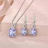 imageEmerald Cut Necklace 925 Sterling Silver Baguette Birthstone Pendant Necklace Jewelry Gifts for Women06 June  Alexandrite