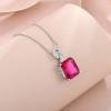imageEmerald Cut Necklace 925 Sterling Silver Baguette Birthstone Pendant Necklace Jewelry Gifts for Women07 July  Ruby