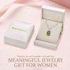 imageEmerald Cut Necklace 925 Sterling Silver Baguette Birthstone Pendant Necklace Jewelry Gifts for Women08 August  Peridot