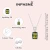 imageEmerald Cut Necklace 925 Sterling Silver Baguette Birthstone Pendant Necklace Jewelry Gifts for Women08 August  Peridot