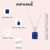 imageEmerald Cut Necklace 925 Sterling Silver Baguette Birthstone Pendant Necklace Jewelry Gifts for Women09 September  Sapphire