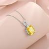 imageEmerald Cut Necklace 925 Sterling Silver Baguette Birthstone Pendant Necklace Jewelry Gifts for Women11 November  Citrine